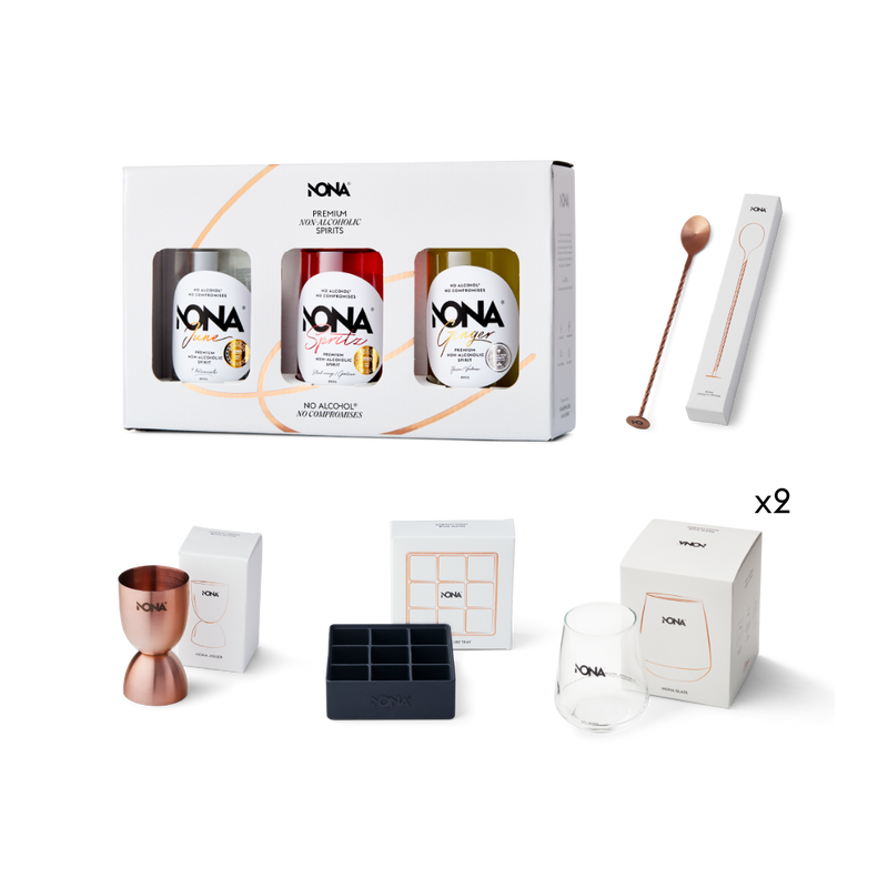 NONA Giftpack 3x20cl + Cocktail Essentials + 2 glasses